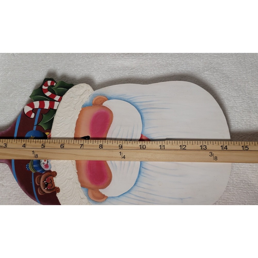 Vtg Handmade Wood Hand Painted Santa Claus Christmas Decorative Cutting Board - Picture 4 of 5